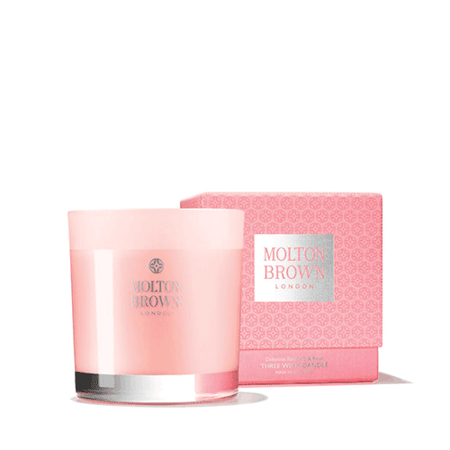 DELICIOUS RHUBARB &amp; ROSE CANDELA 3 STOPPINI